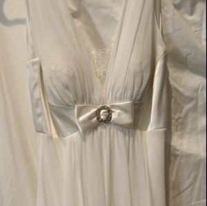 Betsey and Adam cream white lace dress 8